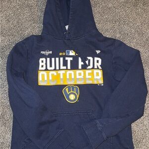 Navy Built for October Brewers Hoodie